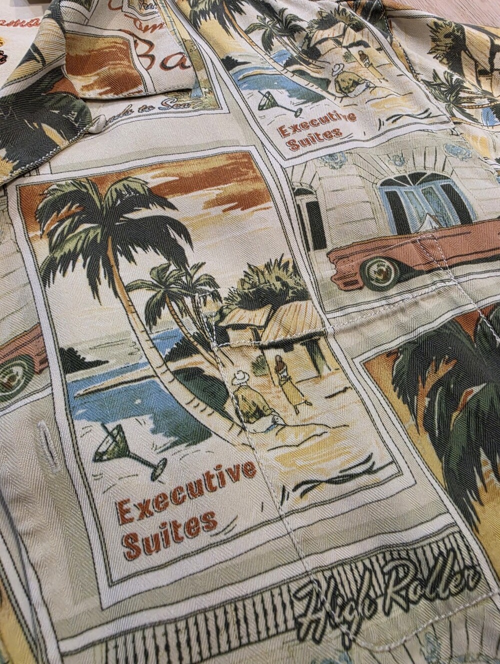 Tommy Bahama Las Vegas Silk Shirt M Casino Strip Hawaiian Aloha Y2K - Picture 4 of 6